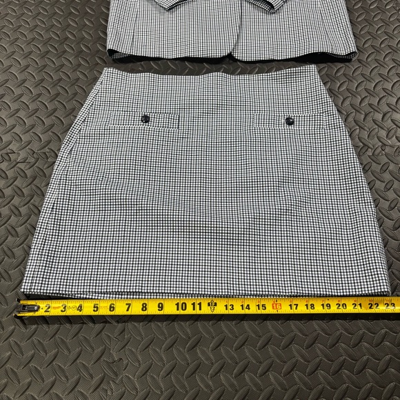 LOFT Houndstooth Blazer & Skirt Set Navy White NWT Mixed Sizes 12 / 14 - Picture 13 of 16
